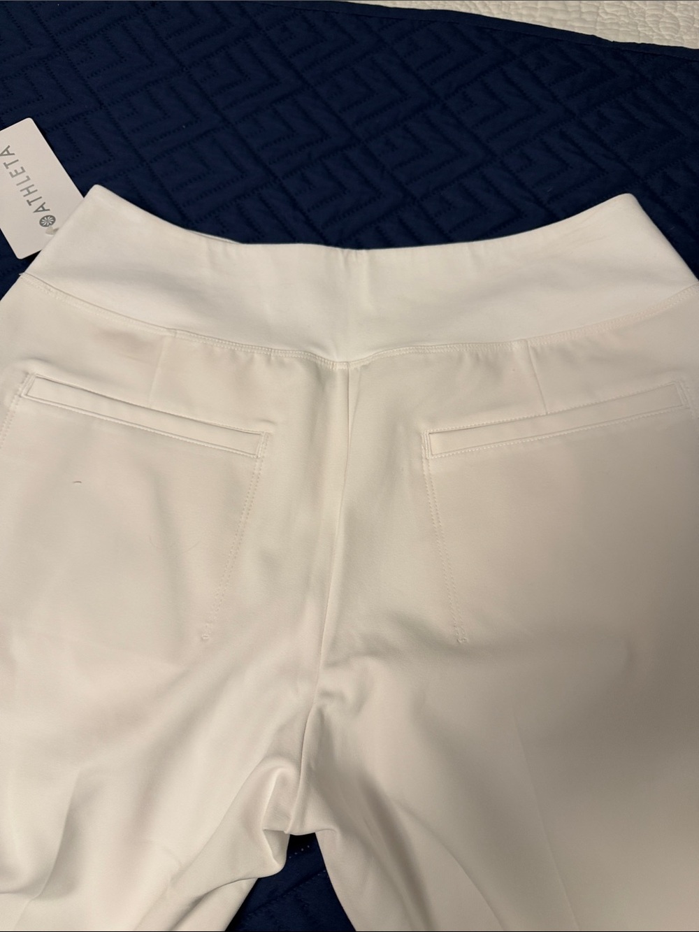 Athleta White Cropped Straight-Leg Ankle Pants - Picture 11 of 13